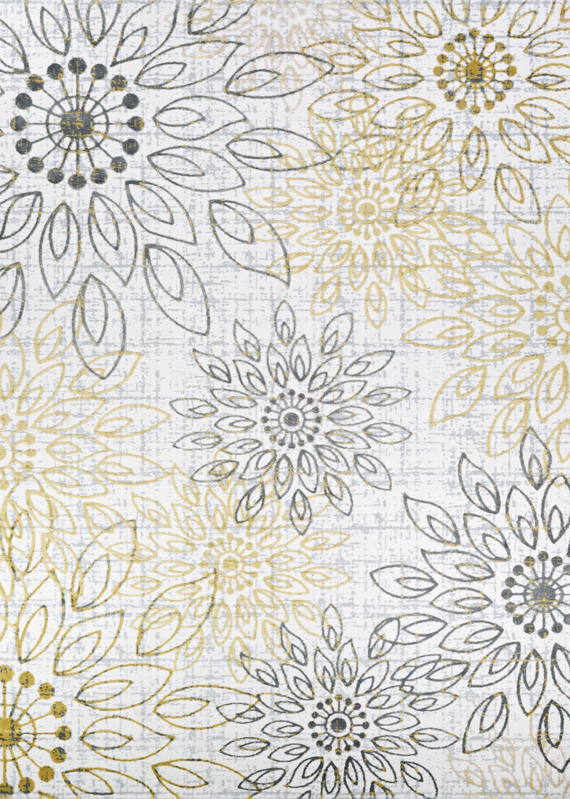 Couristan Area Rugs Calinda Summer Bliss Gold-Silver Area Rugs 5175-0747 Made In Turkey