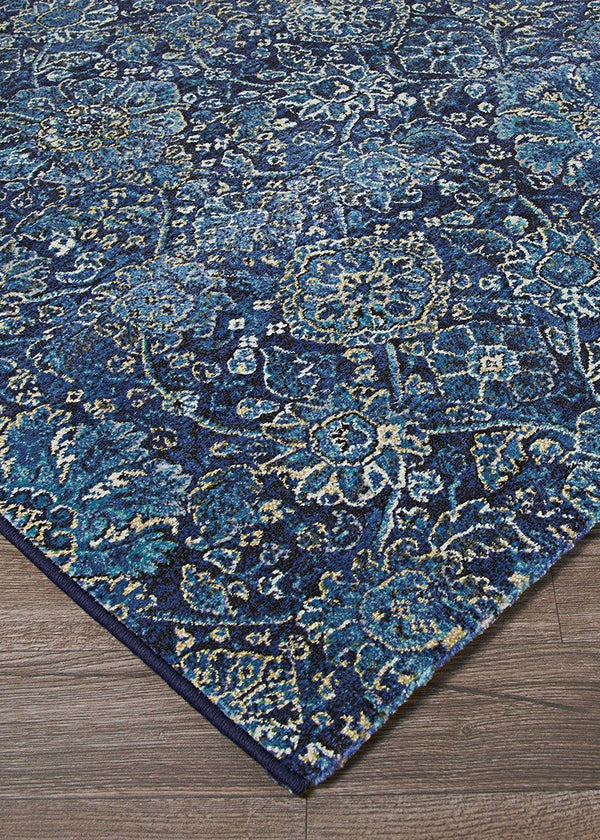 Couristan Area Rugs Easton Area Rugs 6335-3151 Navy in 43 Sizes and Unique Shapes