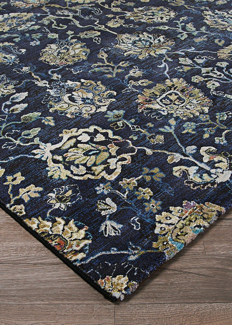 Couristan Area Rugs Easton Area Rugs 6337-5191 Navy in 43 Sizes and Unique Shapes