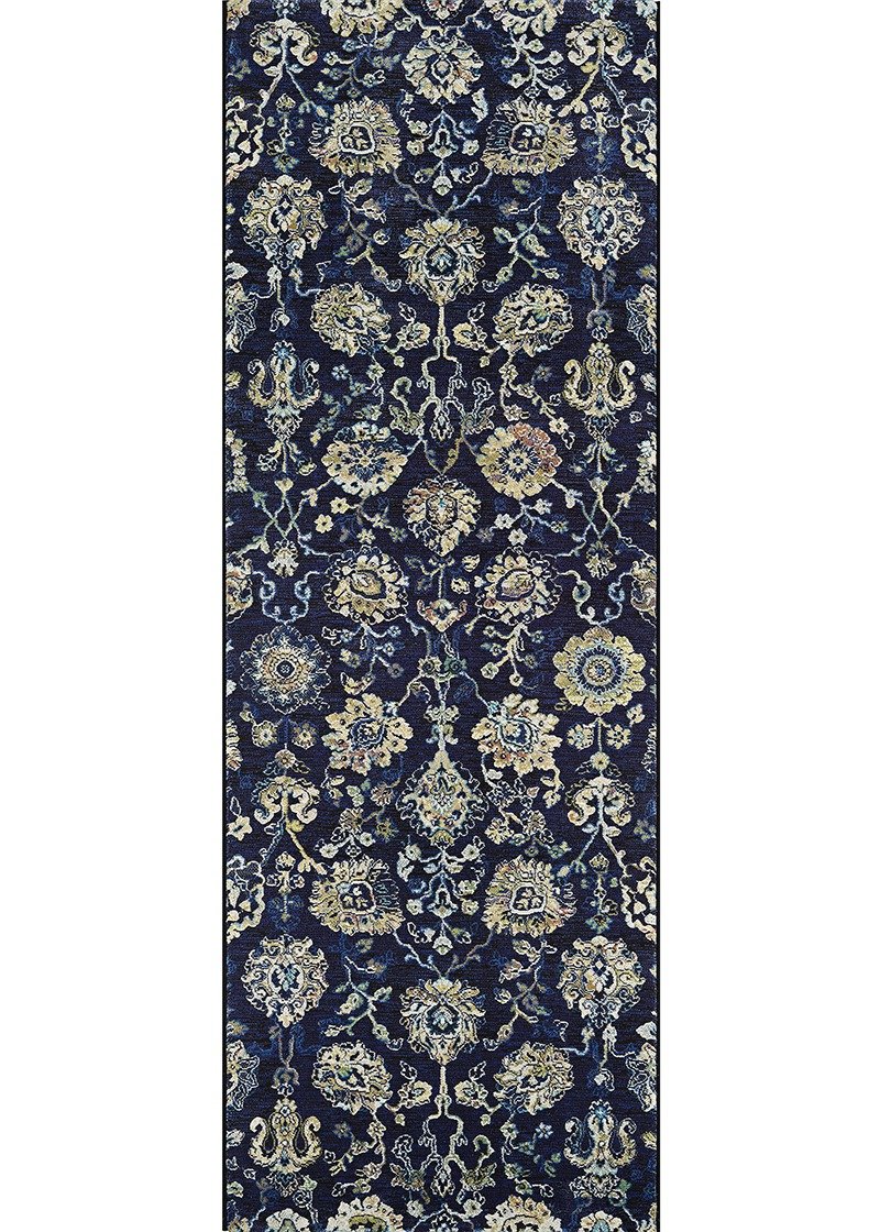 Couristan Area Rugs Easton Area Rugs 6337-5191 Navy in 43 Sizes and Unique Shapes