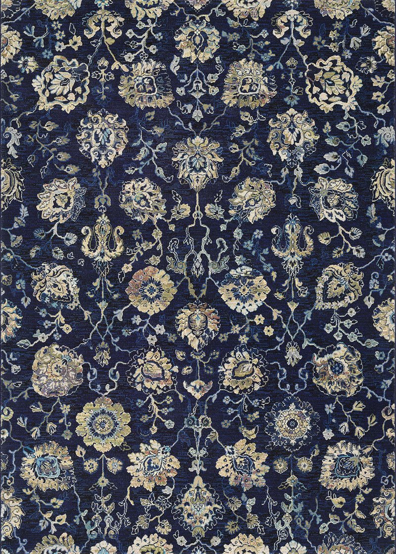 Couristan Area Rugs Easton Area Rugs 6337-5191 Navy in 43 Sizes and Unique Shapes