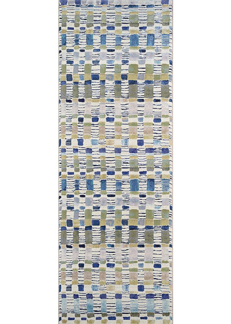 Couristan Area Rugs Easton Area Rugs 6342-6151 Blue in 43 Sizes and Unique Shapes