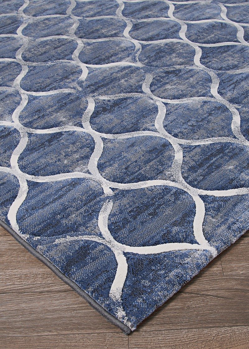 Couristan Area Rugs Easton Area Rugs 6345-5676 Blue in 43 Sizes and Unique Shapes