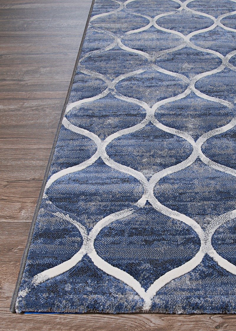 Couristan Area Rugs Easton Area Rugs 6345-5676 Blue in 43 Sizes and Unique Shapes