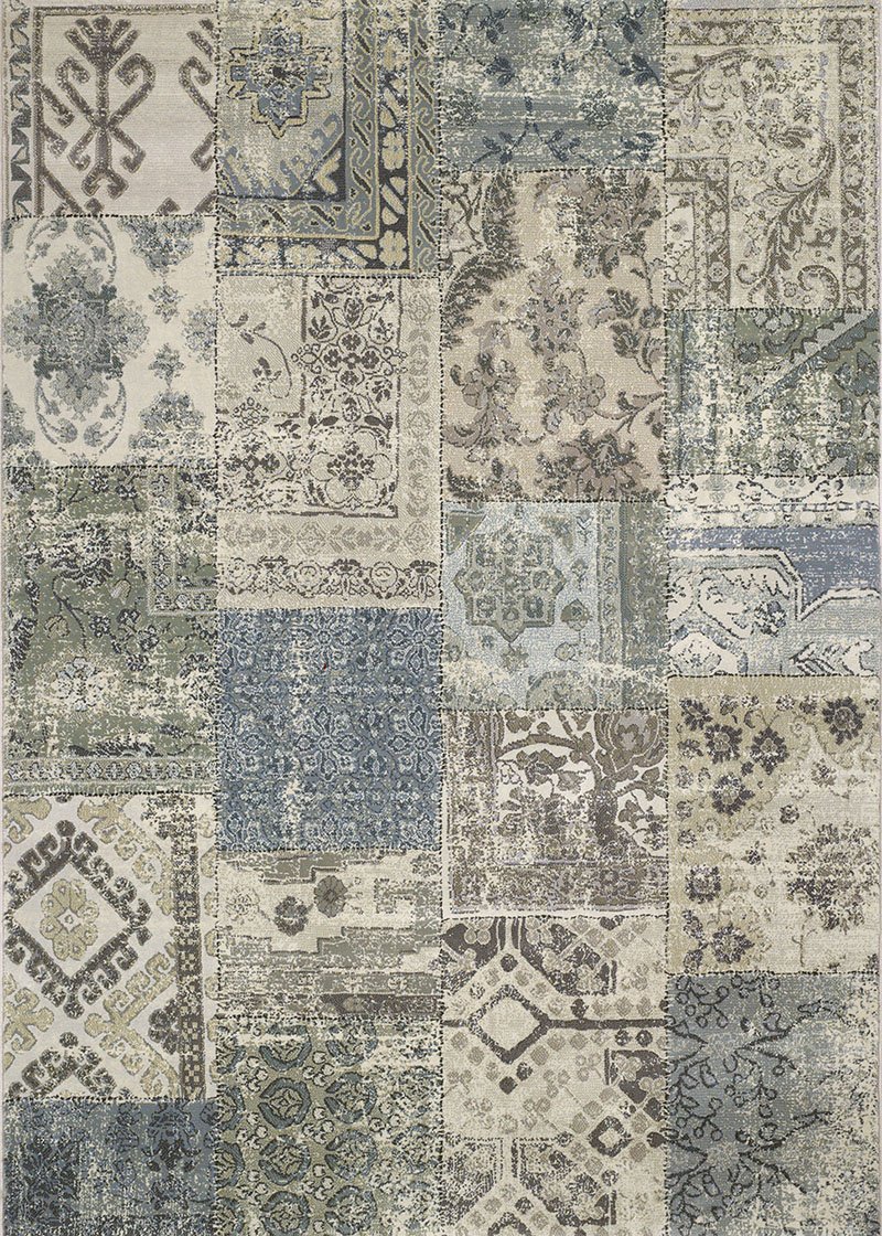 Couristan Area Rugs Easton Area Rugs 6594-6424 Blue in 43 Sizes and Unique Shapes
