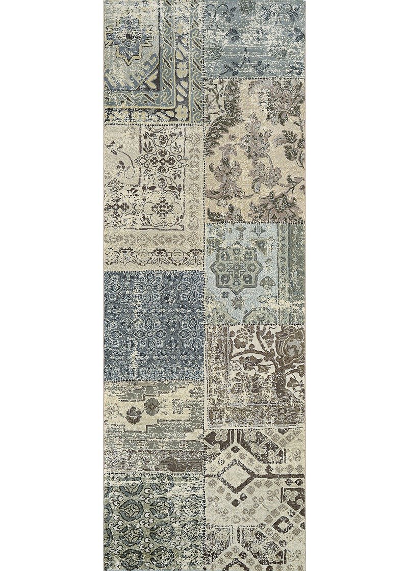 Couristan Area Rugs Easton Area Rugs 6594-6424 Blue in 43 Sizes and Unique Shapes