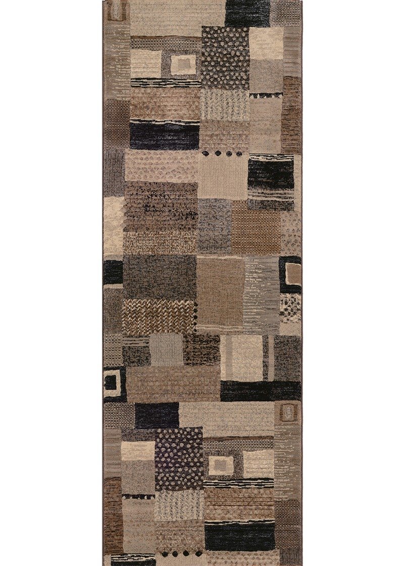 Couristan Area Rugs Easton Area Rugs 6815-4343 Brown in 43 Sizes and Unique Shapes