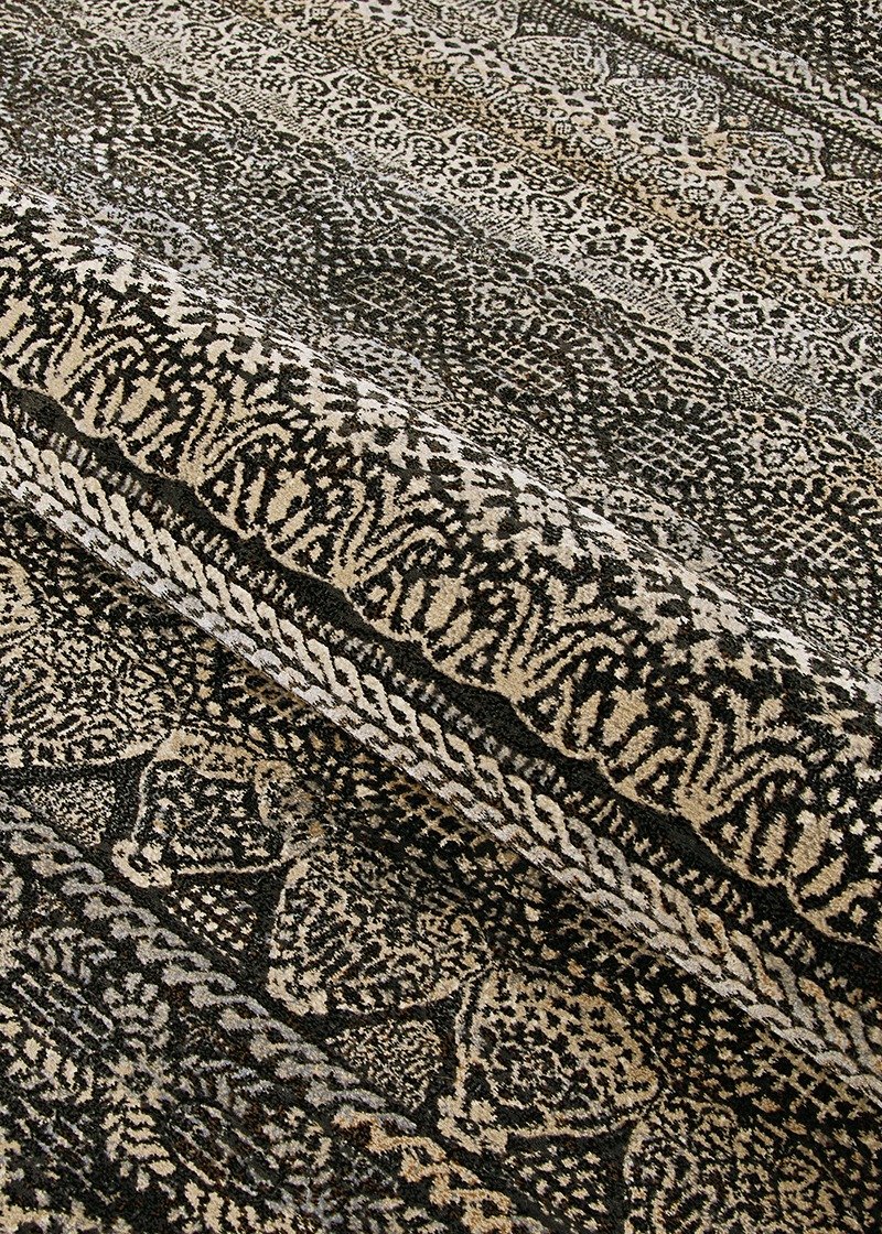 Couristan Area Rugs Easton Area Rugs 6822-3353 Black in 43 Sizes and Unique Shapes