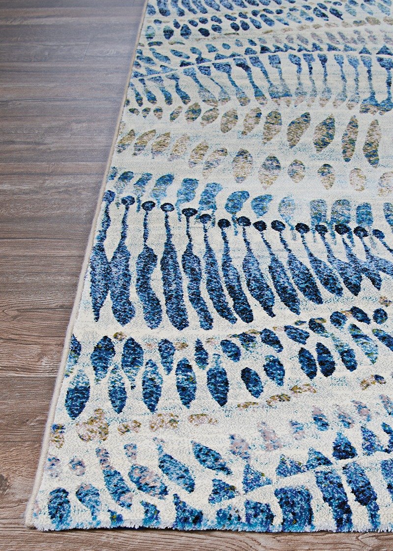 Couristan Area Rugs Easton Area Rugs 6842-6151 Blue in 43 Sizes and Unique Shapes