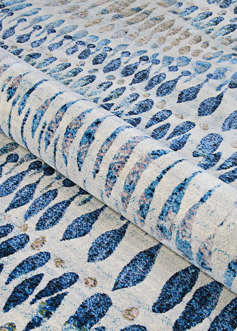 Couristan Area Rugs Easton Area Rugs 6842-6151 Blue in 43 Sizes and Unique Shapes