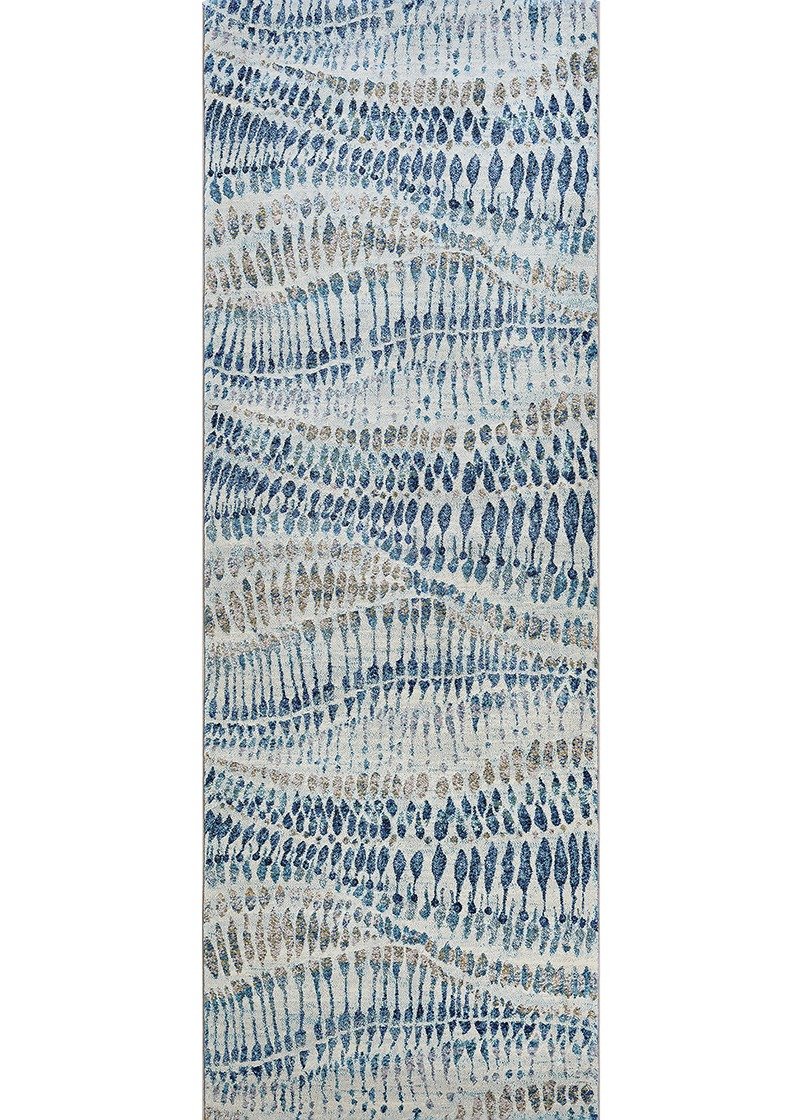 Couristan Area Rugs Easton Area Rugs 6842-6151 Blue in 43 Sizes and Unique Shapes