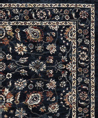 Couristan Area Rugs Monarch JE45-3434 Navy Area Rugs with Matching Stair Treads