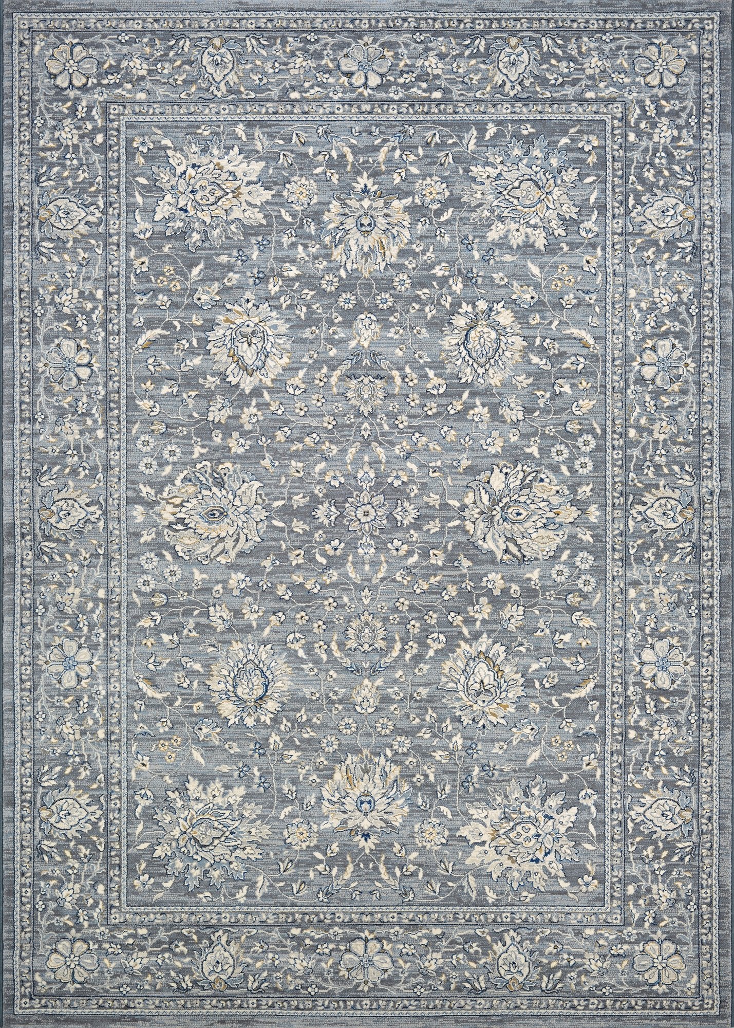 Sultan Treasures Area Rugs 7141-5656 Slate Grey 7 Sizes 100% Poly Belgium