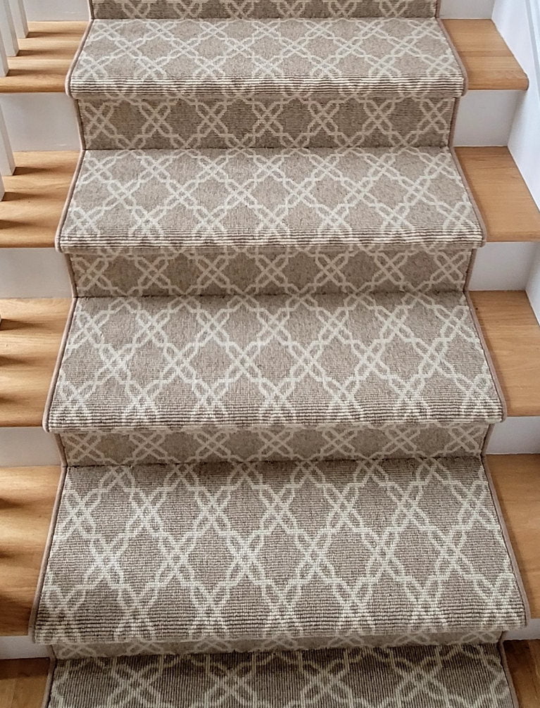 Couristan Custom Stair Runner Grove Sand PT32-0001 Beige Stair Runner and Matching Area Rugs