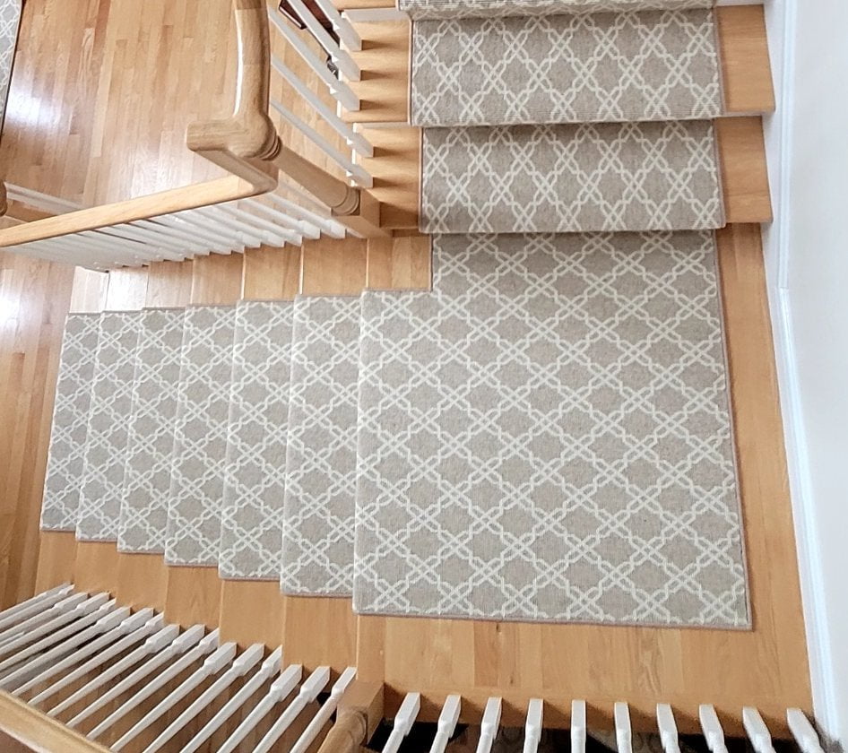 Couristan Custom Stair Runner Grove Sand PT32-0001 Beige Stair Runner and Matching Area Rugs