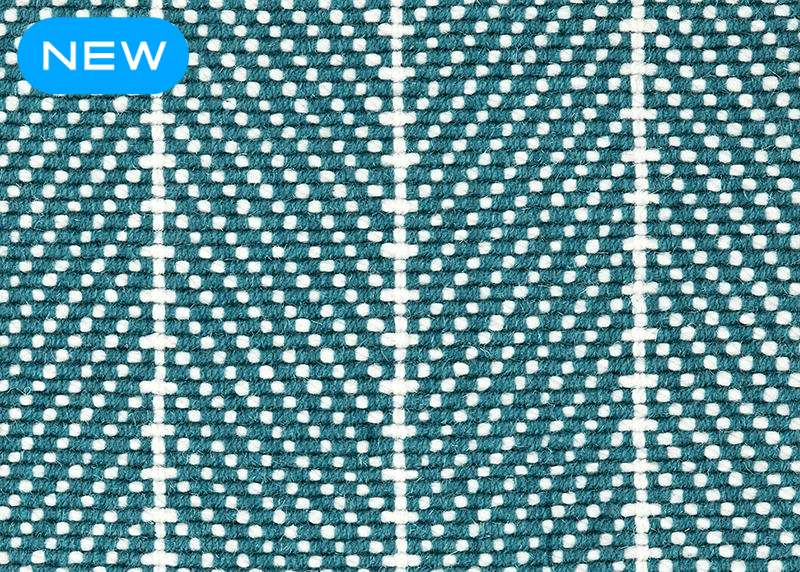 Couristan Stair Runners 30In x 8 Ft Canterbury 6359-0001 Cyan Herringbone Wool Assorted Products