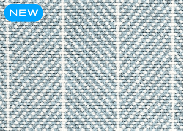 Couristan Stair Runners Canterbury 6359-0004 Turquoise Herringbone Wool Assorted Products