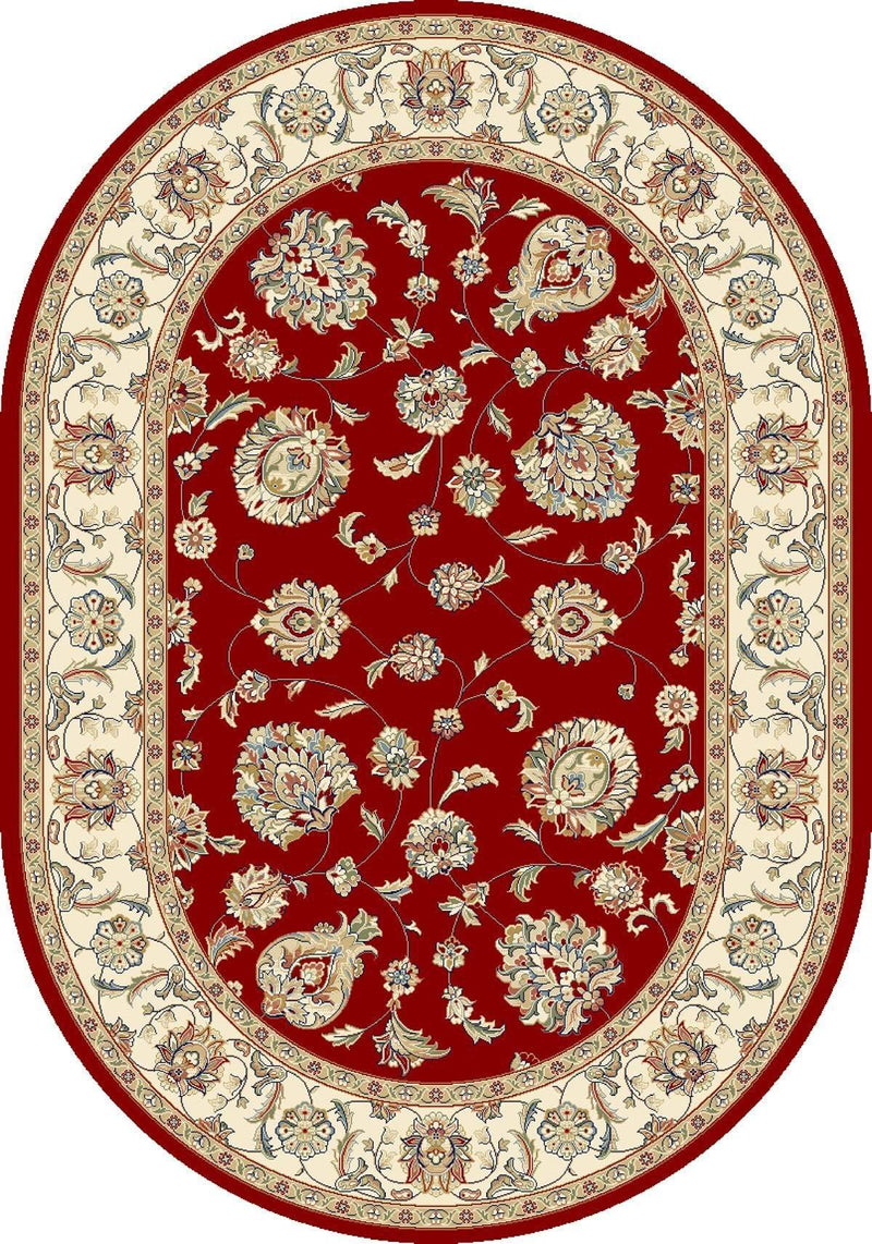 Dynamic Area Rugs 2.7 x 4.7 OV Ancient Garden Area Rugs 57365-1464 Red 100% Poly Belgium 14 Sizes