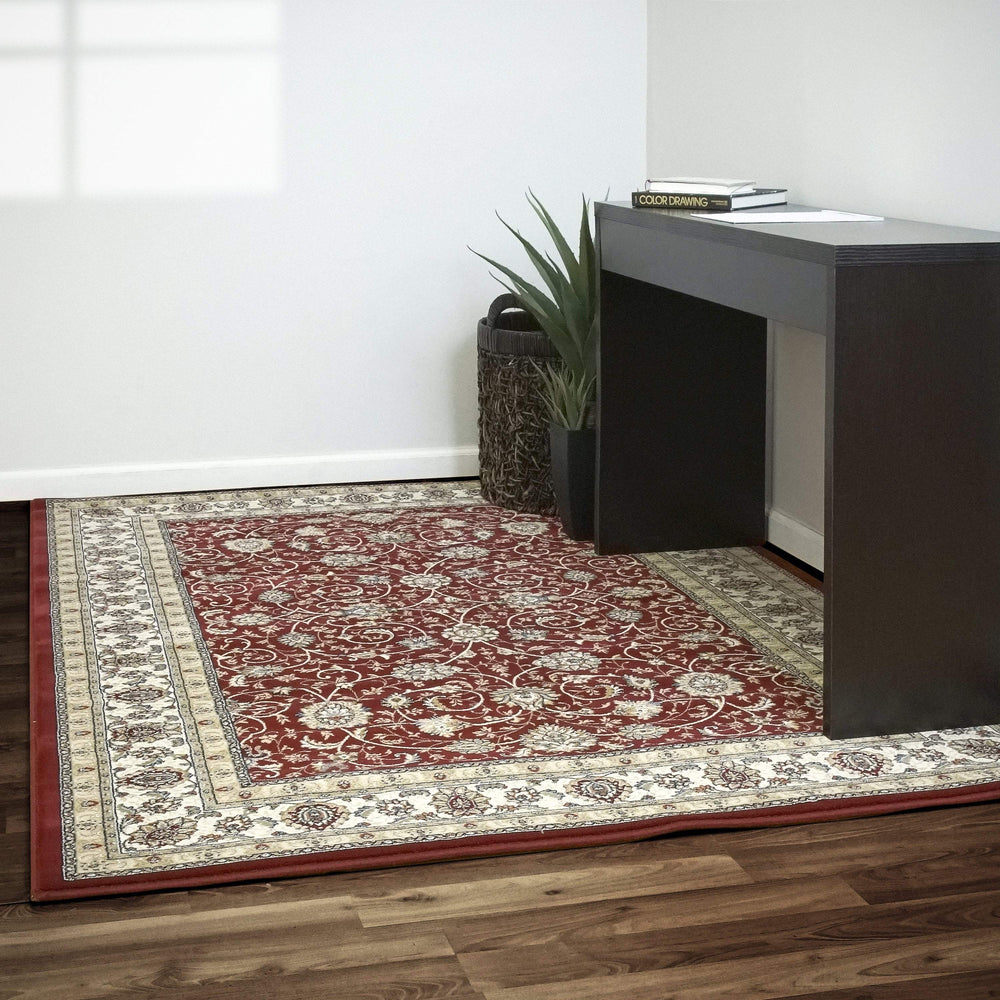 Ancient Garden Red Area Rugs 57120-1464 Red 100% Poly 13 Sizes