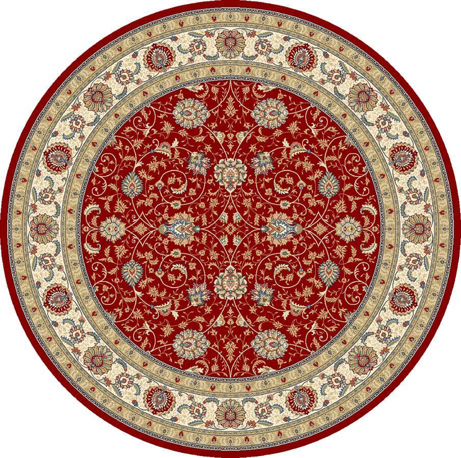 Dynamic Area Rugs 5.3 x 5.3 RD Ancient Garden Area Rugs 57120-1464 Red 100% Poly Belgium 13 Sizes