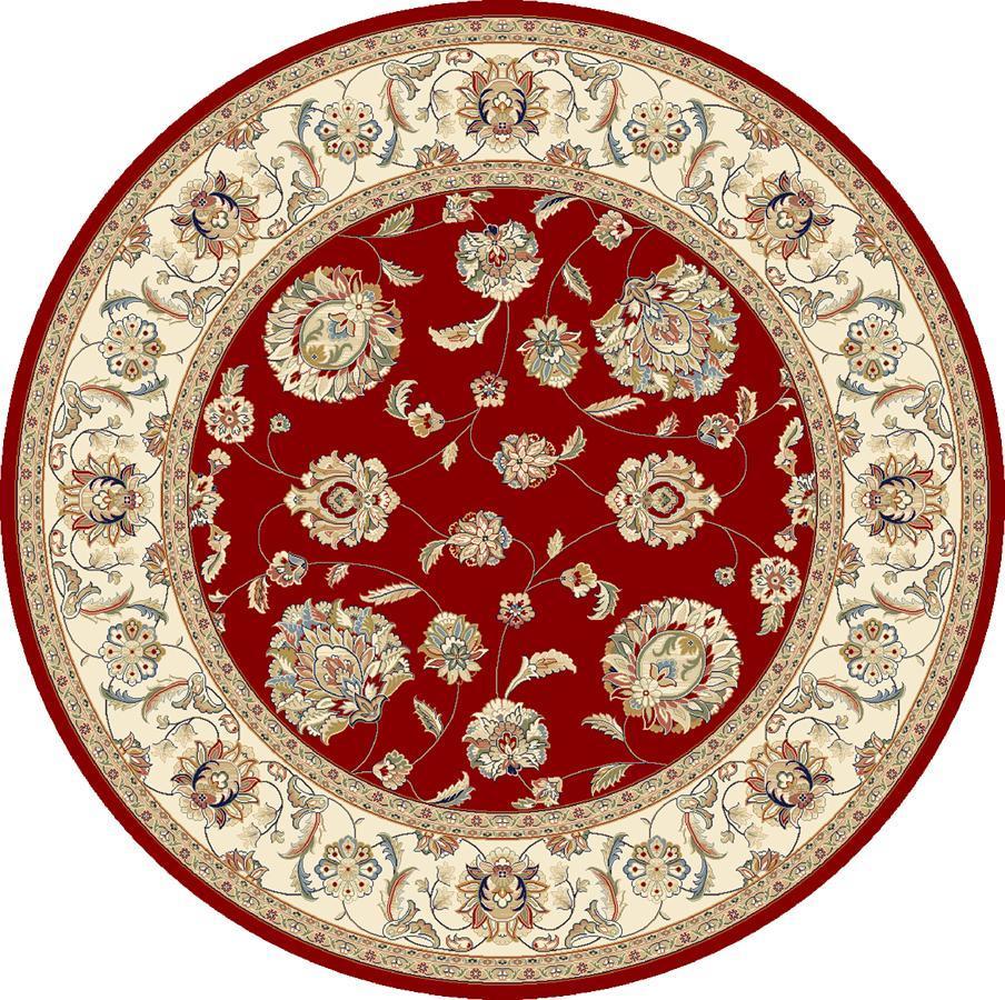 Dynamic Area Rugs 5.3 x 5.3 RD Ancient Garden Area Rugs 57365-1464 Red 100% Poly Belgium 14 Sizes