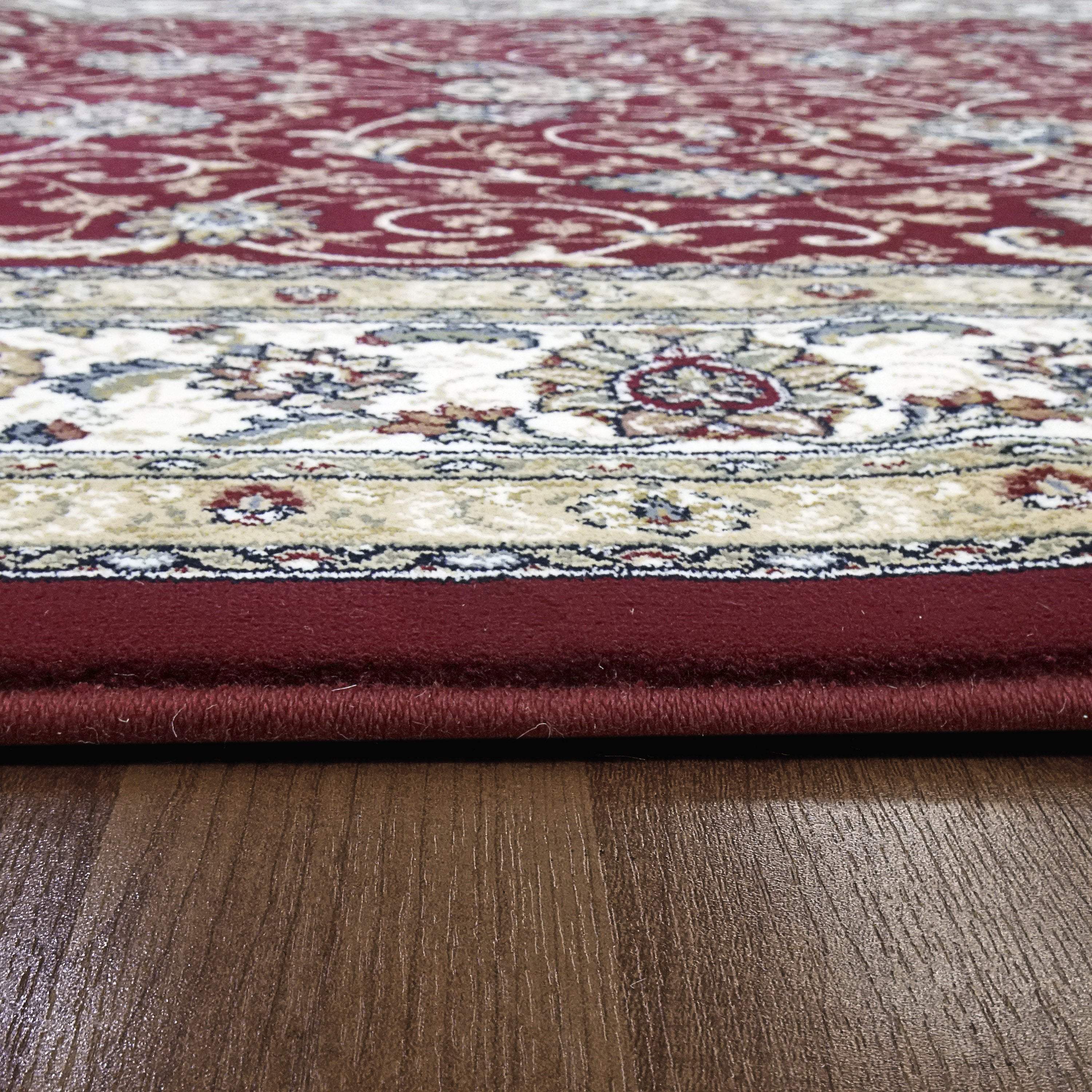 Dynamic Area Rugs 7.10 x 11.2 Ancient Garden Area Rugs 57120-1464 Red 100% Poly Belgium 13 Sizes