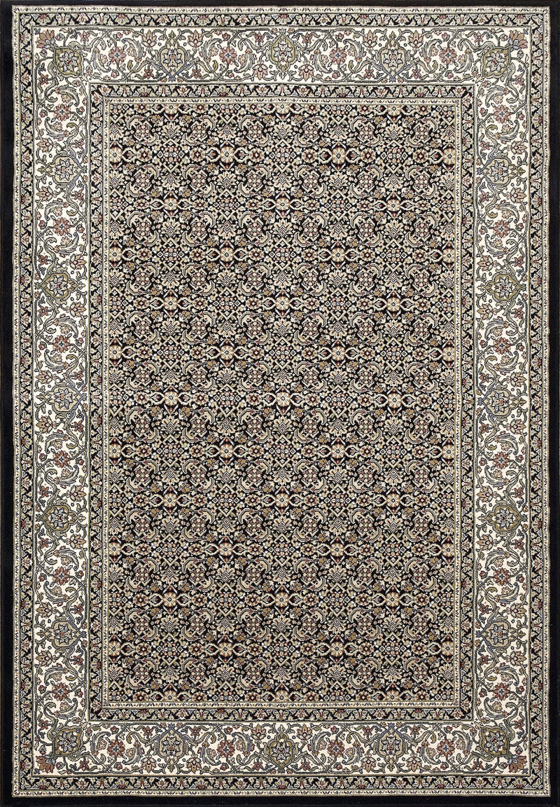 Dynamic Area Rugs Ancient Garden Area Rugs 57011-3263 Black 100% Poly Belgium 13 Sizes
