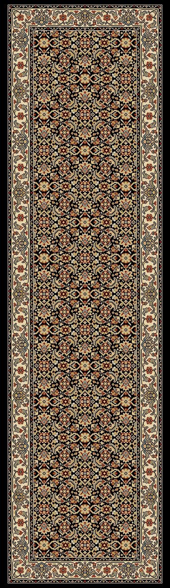 Dynamic Area Rugs Ancient Garden Area Rugs 57011-3263 Black 100% Poly Belgium 13 Sizes