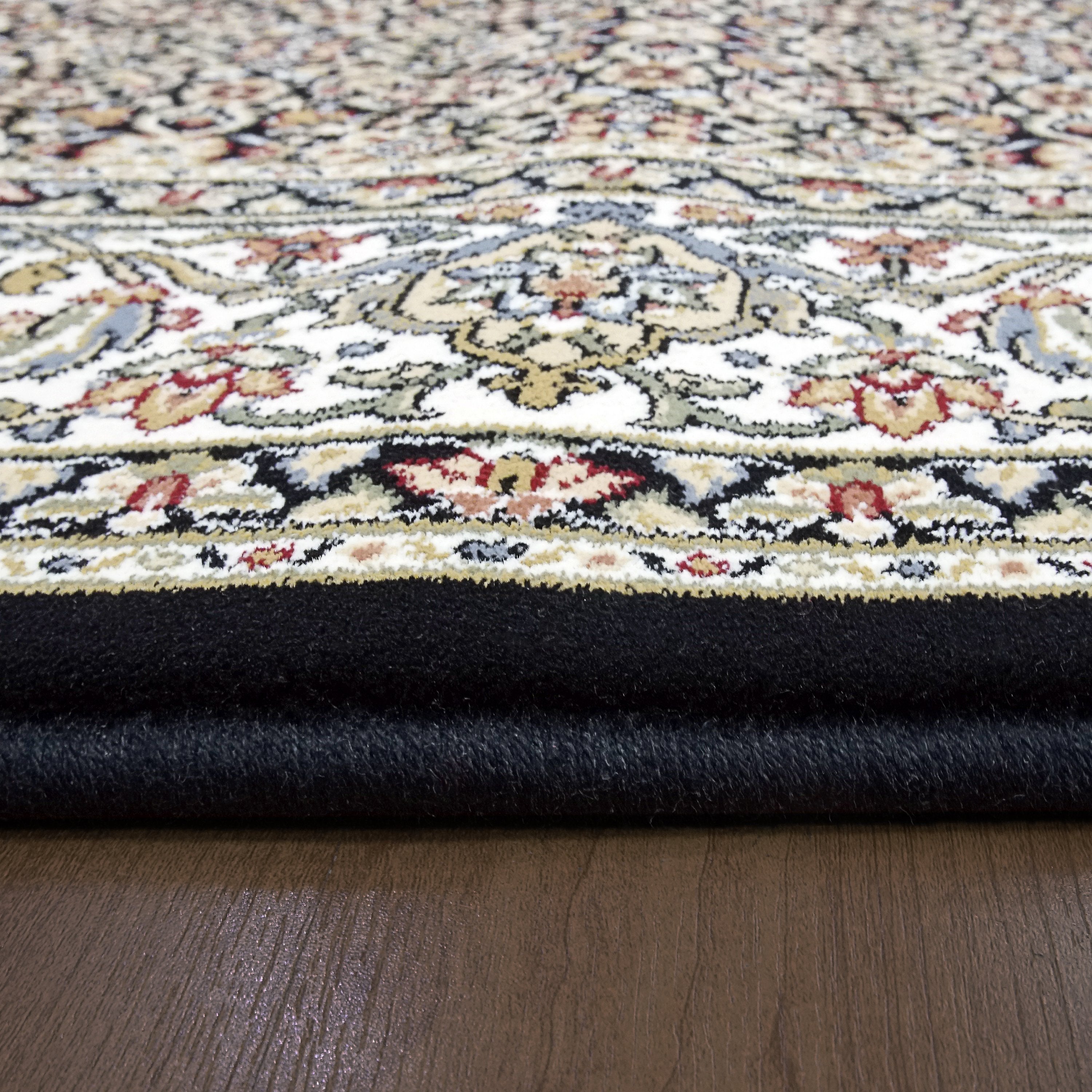 Dynamic Area Rugs Ancient Garden Area Rugs 57011-3263 Black 100% Poly Belgium 13 Sizes