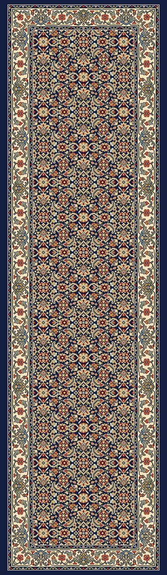 Dynamic Area Rugs Ancient Garden Area Rugs 57011-3464 Navy 100% Poly Belgium 13 Sizes