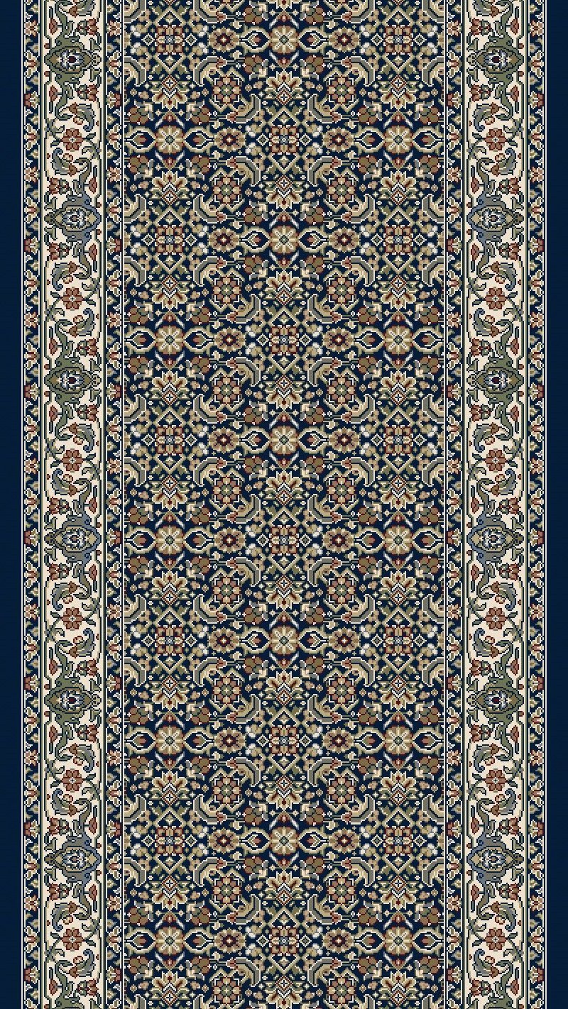 Dynamic Area Rugs Ancient Garden Area Rugs 57011-3464 Navy 100% Poly Belgium 13 Sizes