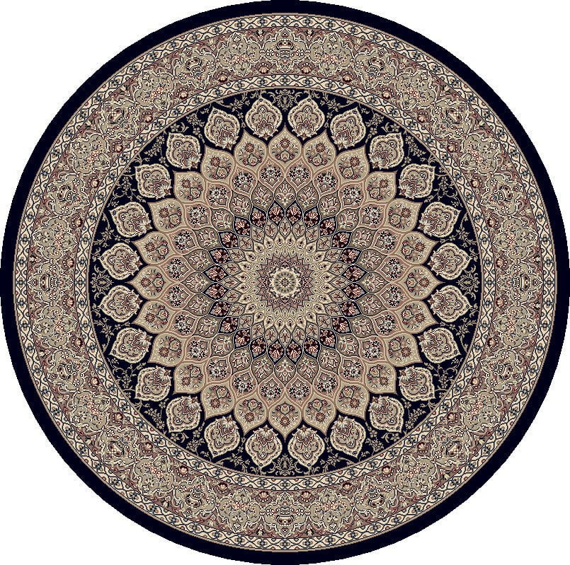 Dynamic Area Rugs Ancient Garden Area Rugs 57090-3484 Navy 100% Poly Belgium 13 Sizes