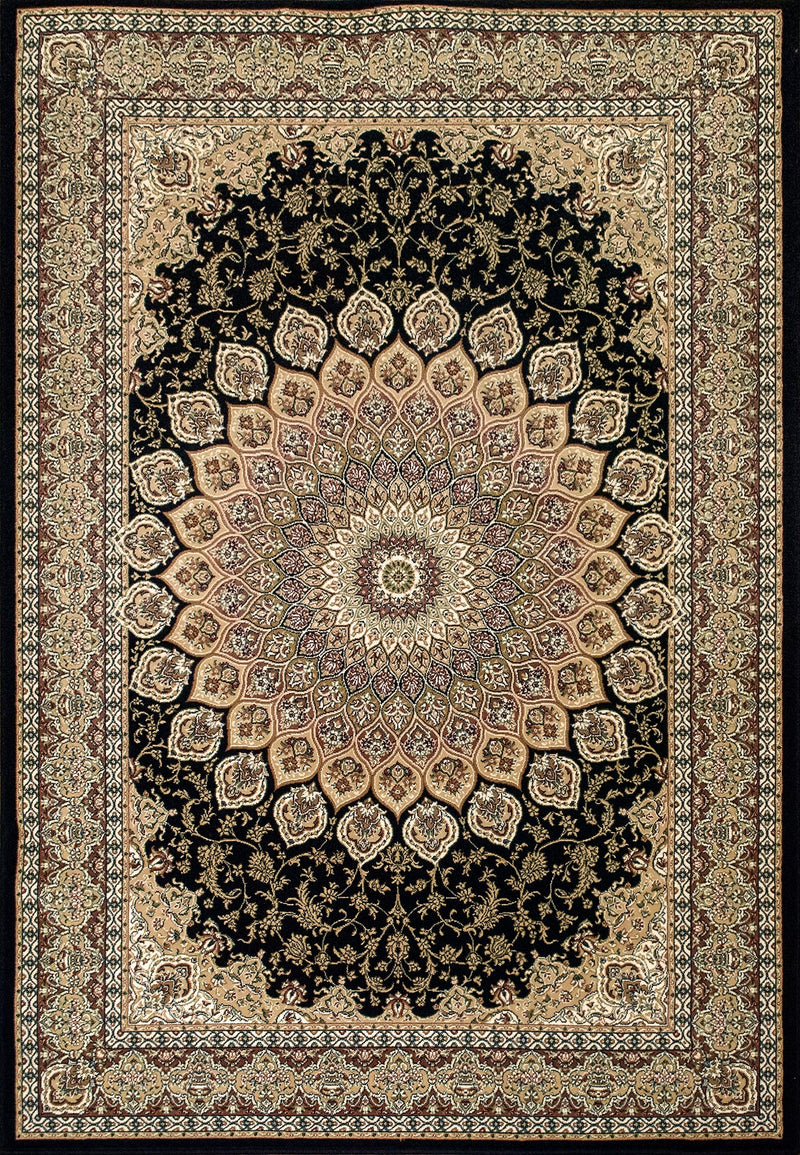 Dynamic Area Rugs Ancient Garden Area Rugs 57090-3484 Navy 100% Poly Belgium 13 Sizes