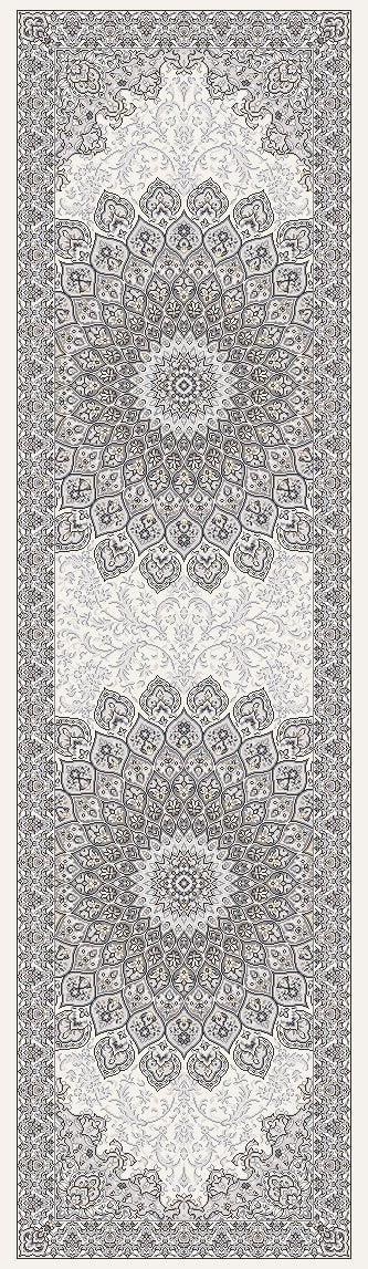 Dynamic Area Rugs Ancient Garden Area Rugs 57090-6666 Iv-Grey100% Poly Belgium 13 Sizes