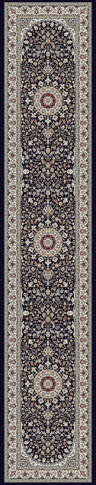 Dynamic Area Rugs Ancient Garden Area Rugs 57119-3434 Navy100% Poly Belgium 17 Sizes