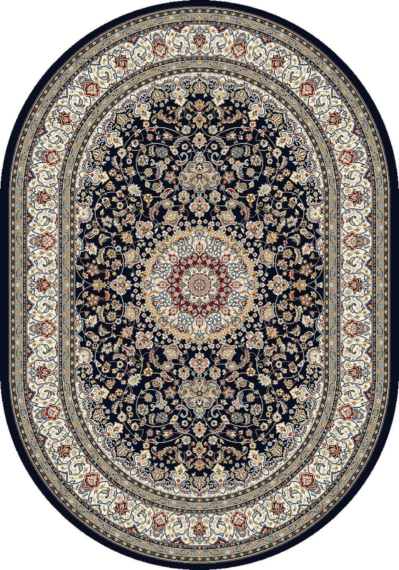 Dynamic Area Rugs Ancient Garden Area Rugs 57119-3434 Navy100% Poly Belgium 17 Sizes