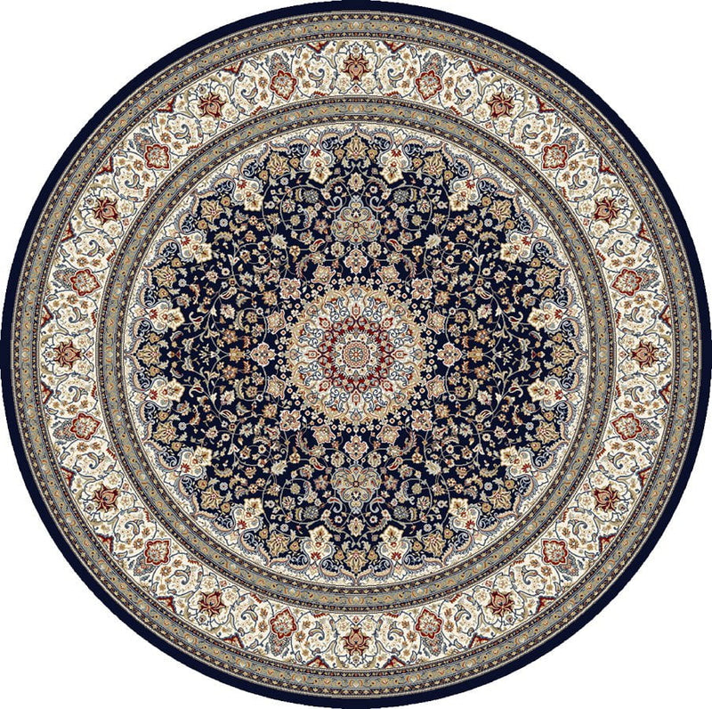 Dynamic Area Rugs Ancient Garden Area Rugs 57119-3464 Navy100% Poly Belgium 17 Sizes