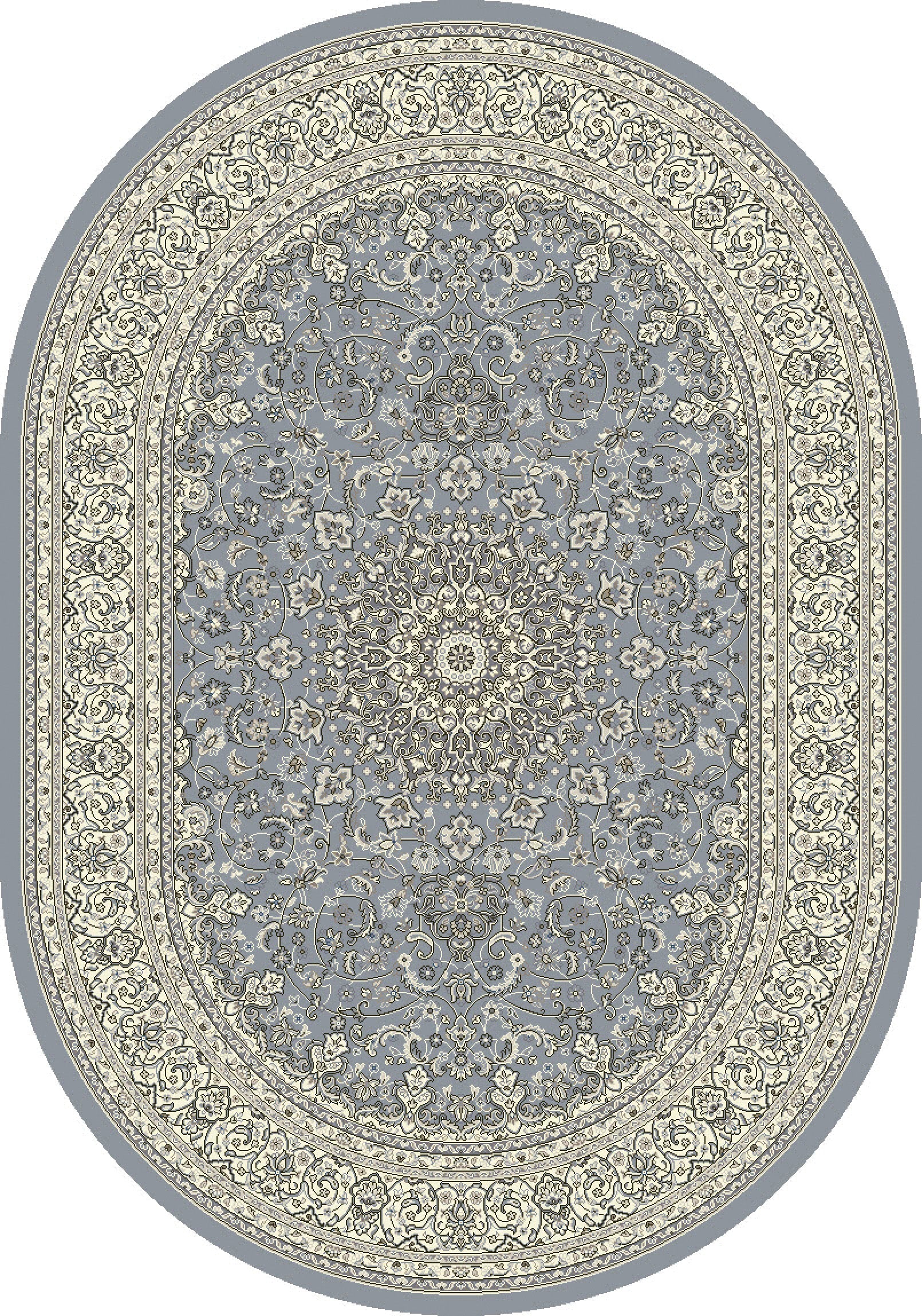 Dynamic Area Rugs Ancient Garden Area Rugs 57119-4646 Blue 100% Poly Belgium 17 Sizes