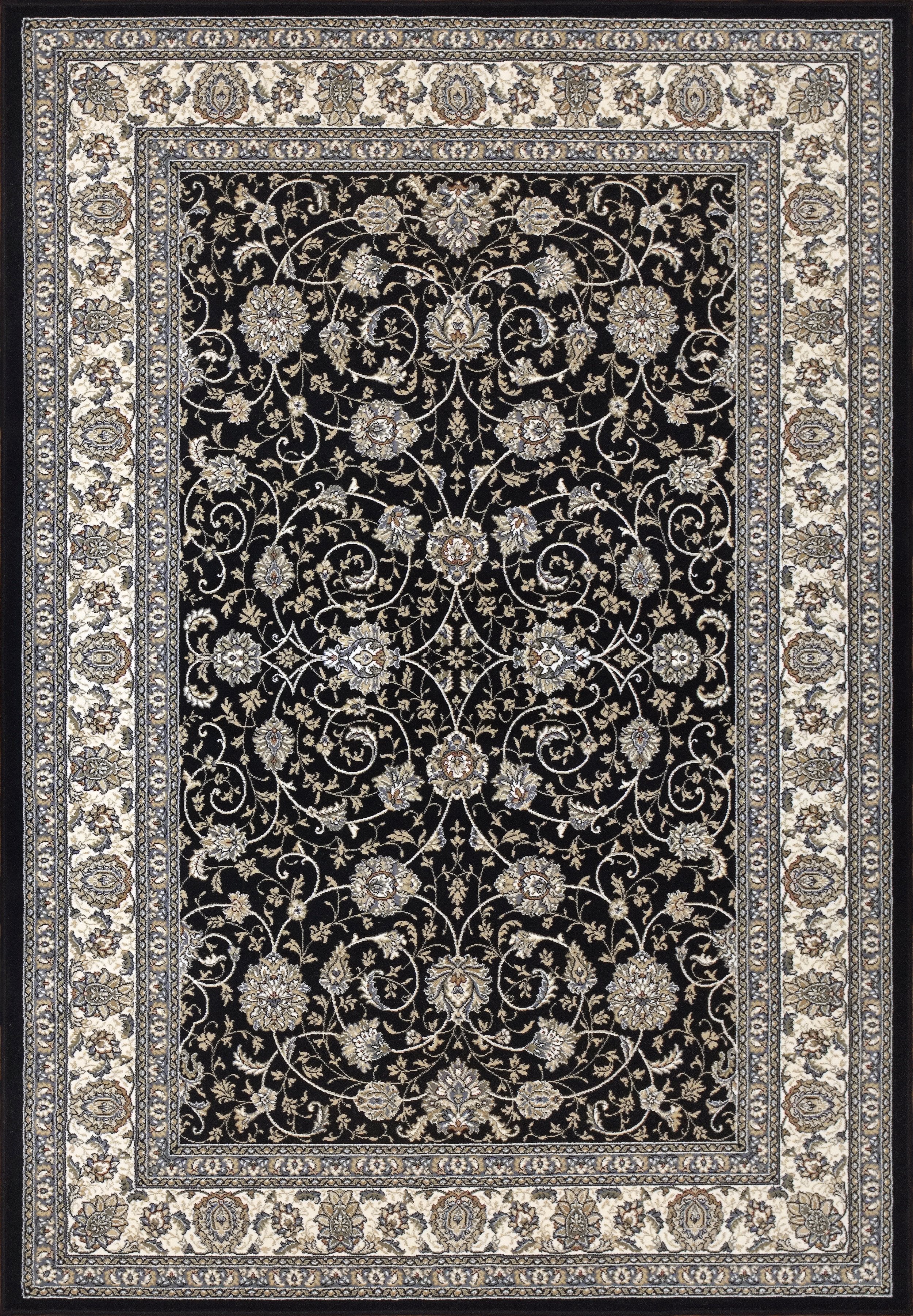 Dynamic Area Rugs Ancient Garden Area Rugs 57120-3464 Navy 100% Poly Belgium 13 Sizes