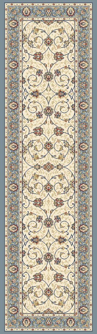 Finished Runner Dynamic Rugs Ancient Garden Area Rugs 57120-6464 Ivory 100% Poly Belgium 13 Sizes