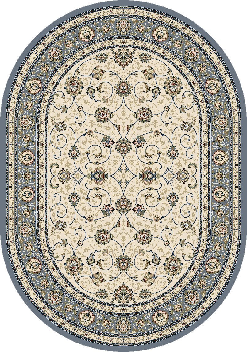 Oval Dynamic Area Rugs Ancient Garden Area Rugs 57120-6464 Ivory 100% Poly Belgium 13 Sizes