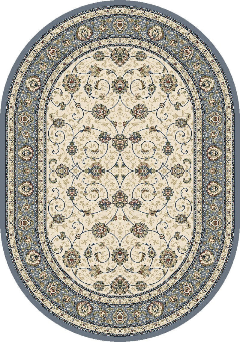 Oval Dynamic Area Rugs Ancient Garden Area Rugs 57120-6464 Ivory 100% Poly Belgium 13 Sizes