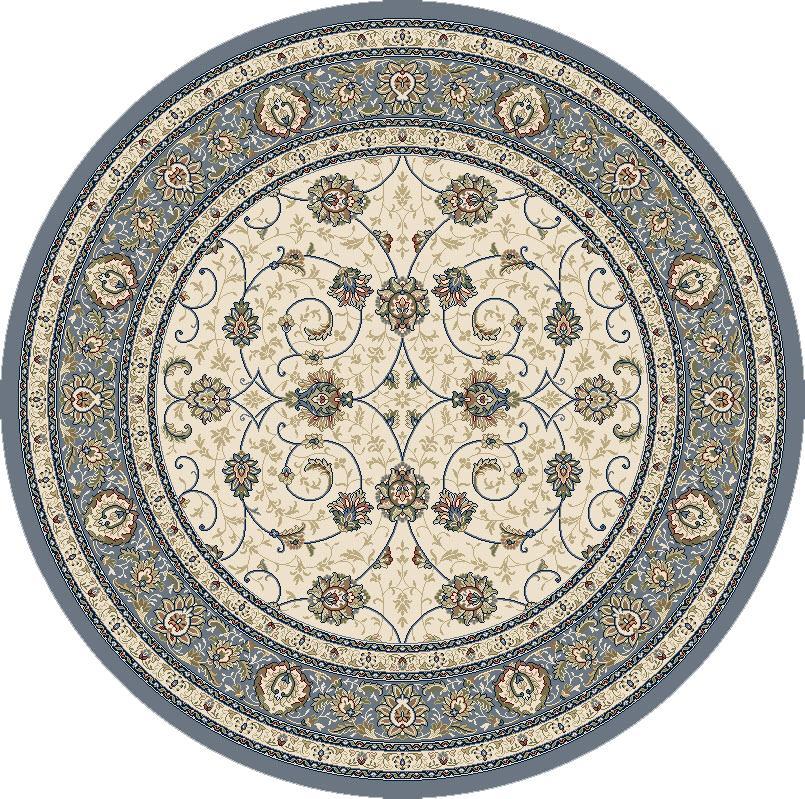 Round Dynamic Area Rugs Ancient Garden Area Rugs 57120-6464 Ivory 100% Poly Belgium 13 Sizes