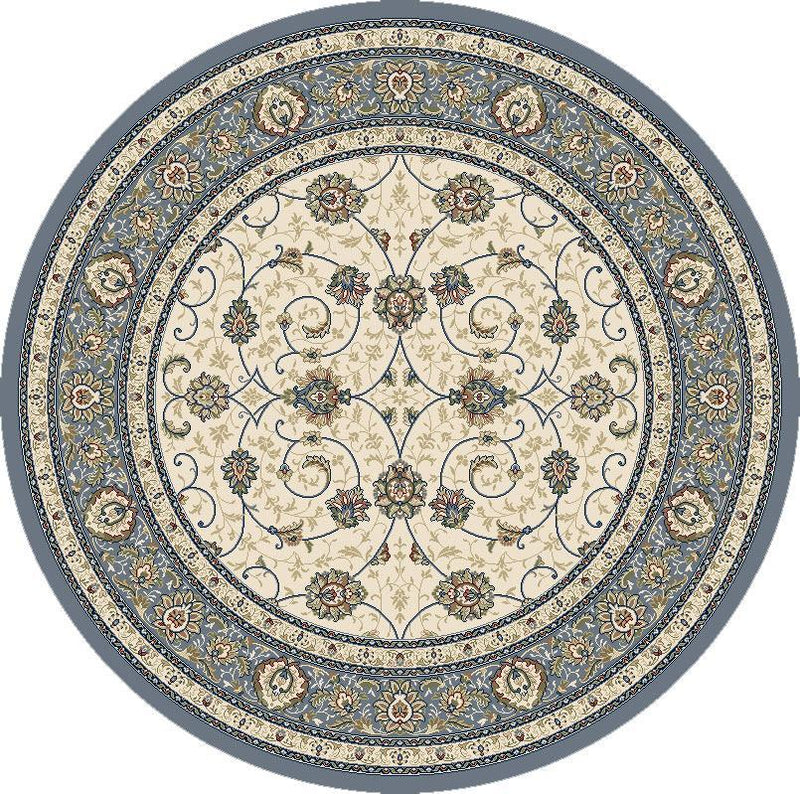 Round Dynamic Area Rugs Ancient Garden Area Rugs 57120-6464 Ivory 100% Poly Belgium 13 Sizes