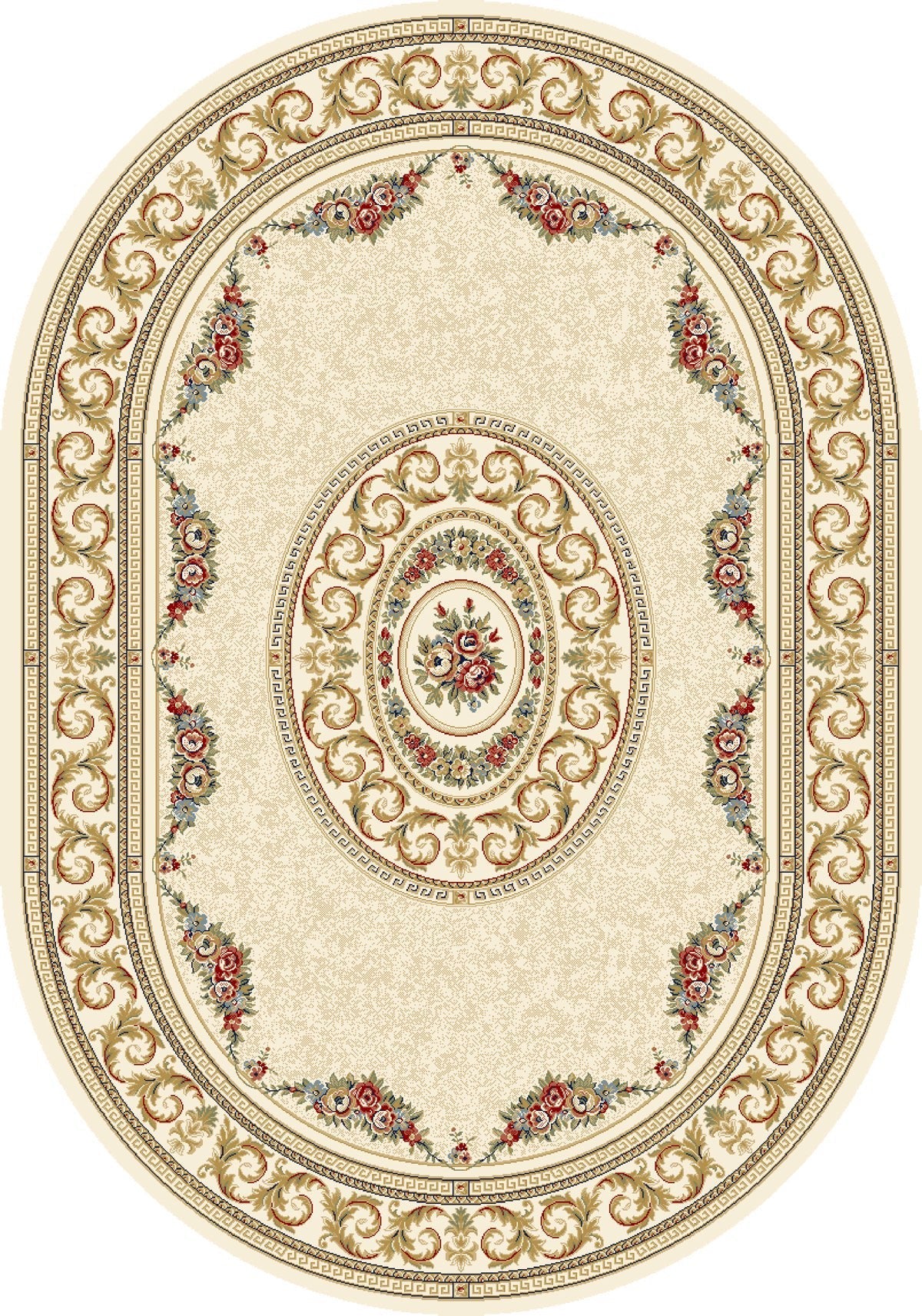 Dynamic Area Rugs Ancient Garden Area Rugs 57226-6464 Cream Poly 12 Sizes Belgium