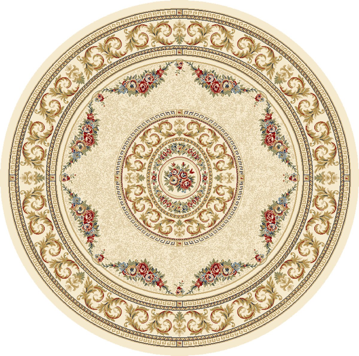 Dynamic Area Rugs Ancient Garden Area Rugs 57226-6464 Cream Poly 12 Sizes Belgium