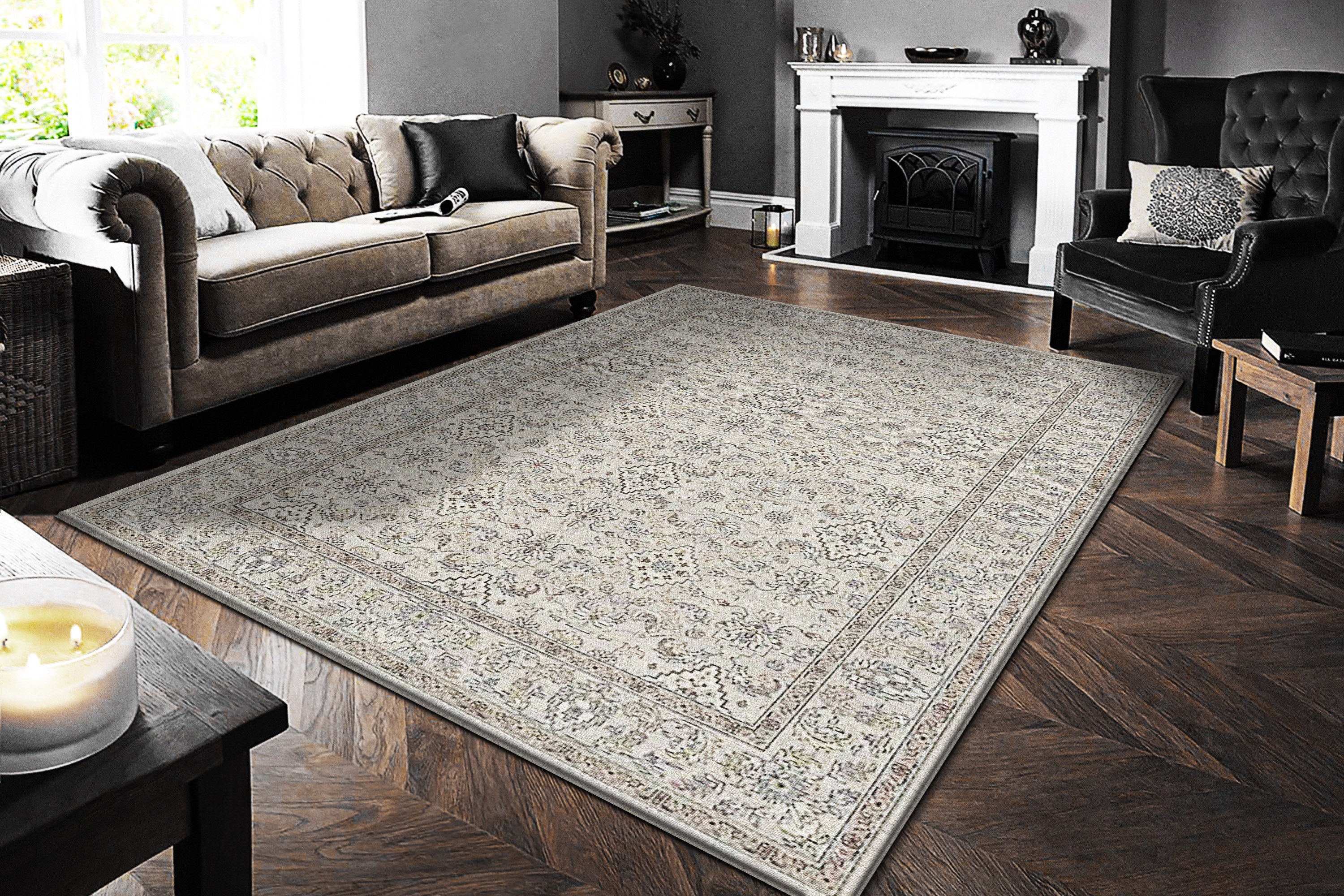 Dynamic Area Rugs Ancient Garden Area Rugs 57276-9295 Beige  Poly 17 Sizes Belgium