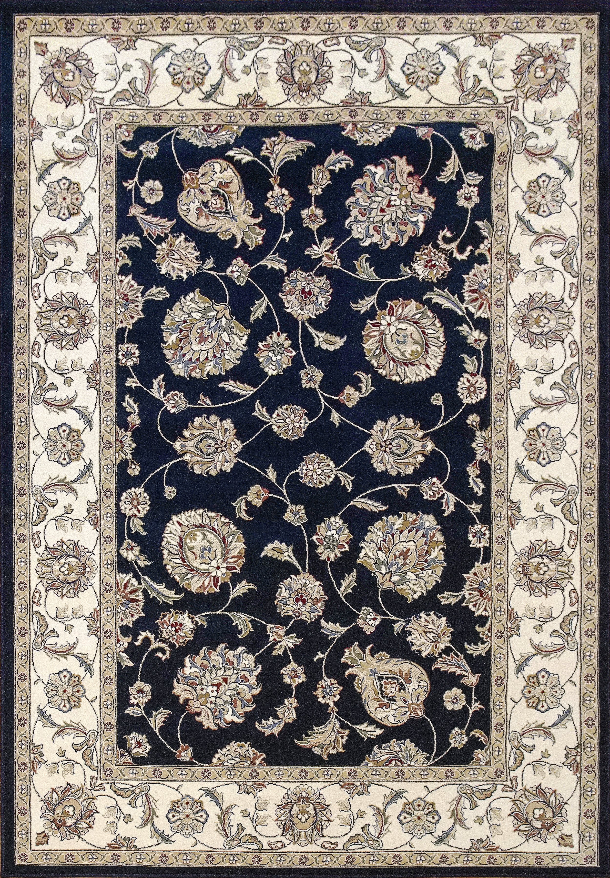 Dynamic Area Rugs Ancient Garden Area Rugs 57365-3464 Navy 100% Poly Belgium 14 Sizes