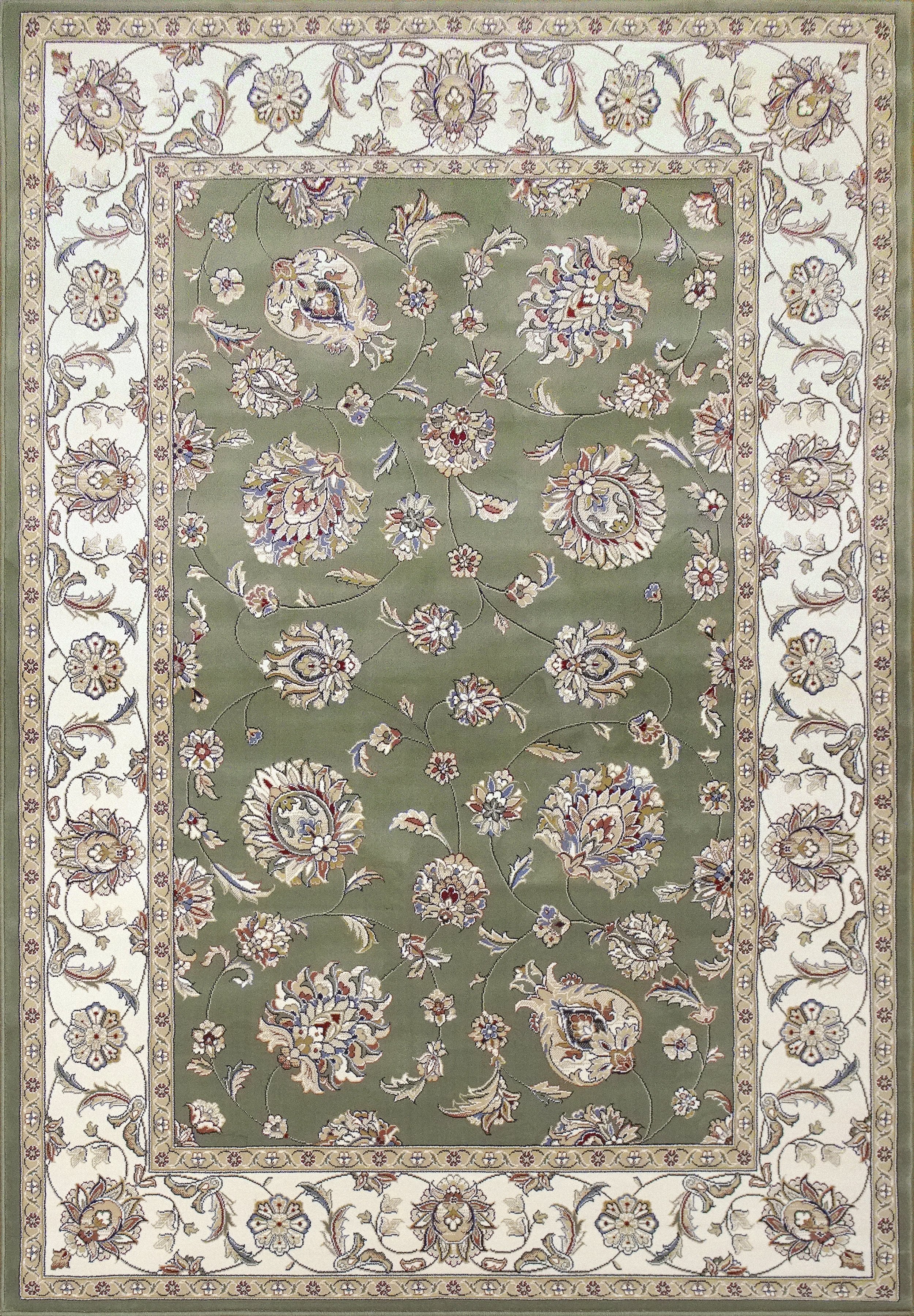 Dynamic Area Rugs Ancient Garden Area Rugs 57365-4464 Green 100% Poly Belgium 14 Sizes