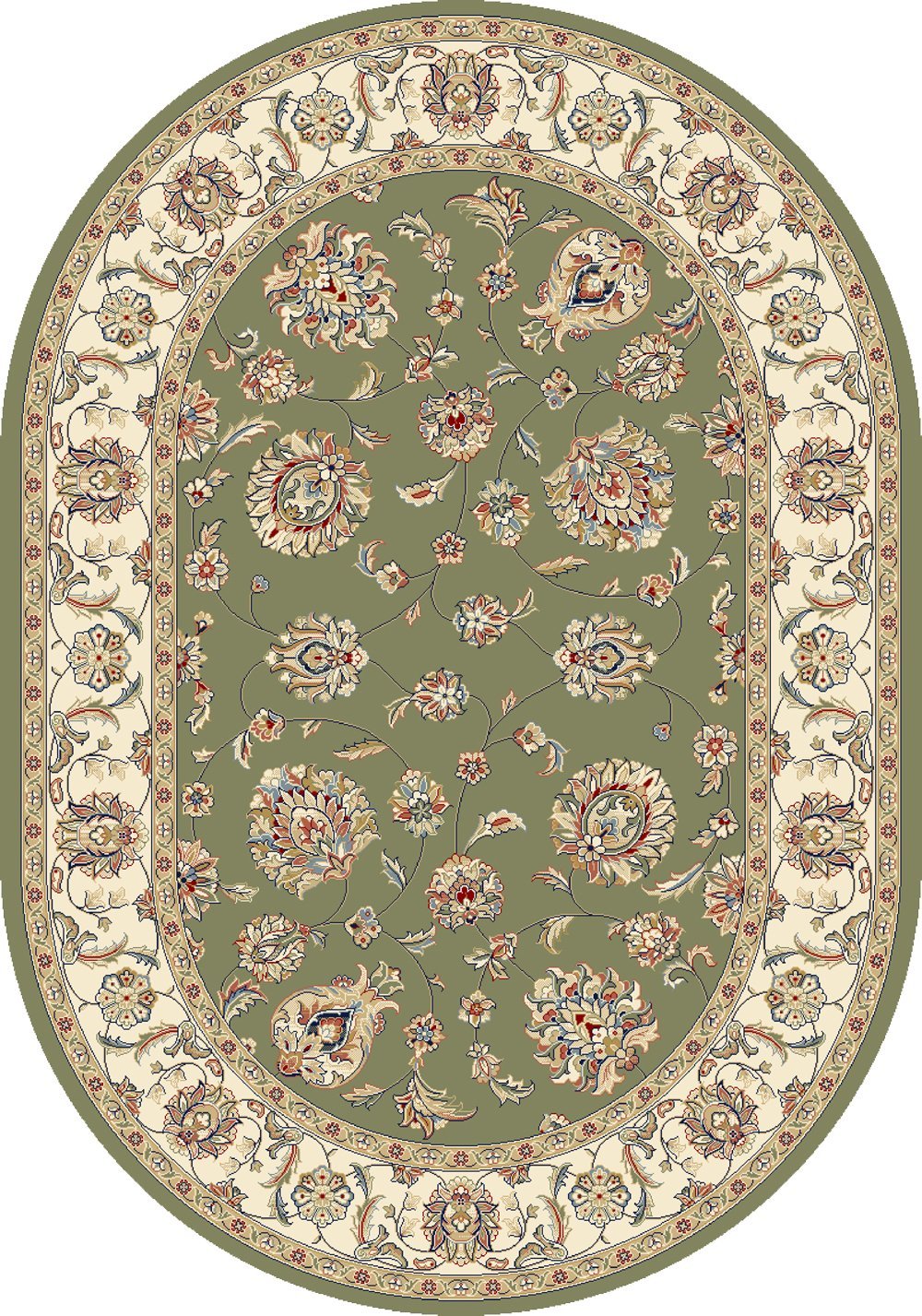 Dynamic Area Rugs Ancient Garden Area Rugs 57365-4464 Green 100% Poly Belgium 14 Sizes